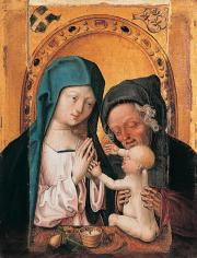 Szt. Bertalan-oltár Mestere: Szent Család 1480-as évek 